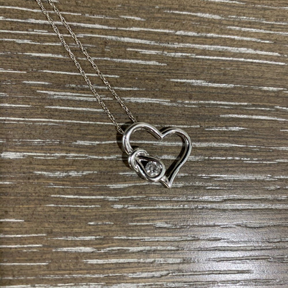 14K White Gold & Diamond Necklace